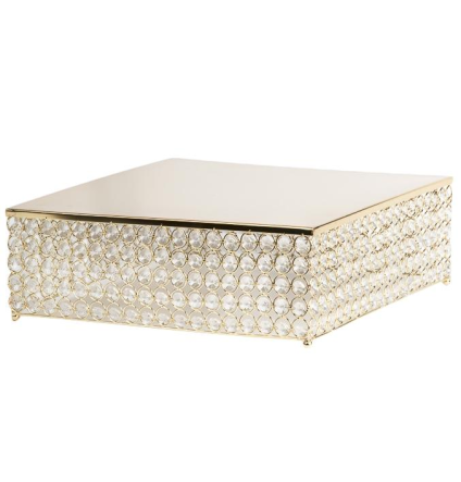 Cake Stand - Crystal Square - Gold.png